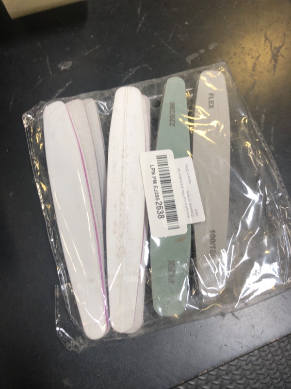 Photo 1 of Nail File and Buffer Set, 12 Pcs Professional Nail File Kit for Acrylic and Natural Nails, 100/150/180/220/240/280/1000/4000 Grit Soft Nail Filer gel nail files & buffers filing Emery Board Home Salon