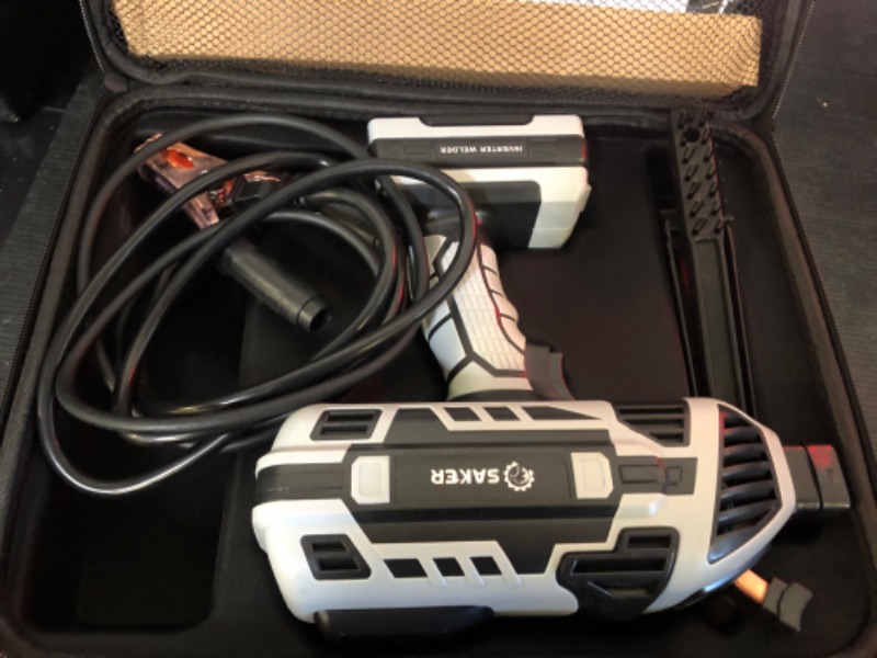 Photo 1 of Saker Portable Welding Machine,110V Welding Machine with IGBT Inverter 5 Variable Current Adjustment, Stick Welder Fits for 3/32" Wire Rods (Grey) 
