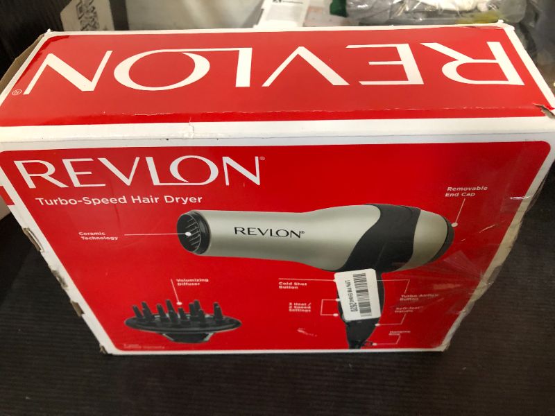 Photo 1 of Revlon Matte Chrome Full-Size Turbo Hair Dryer - RV473PK 