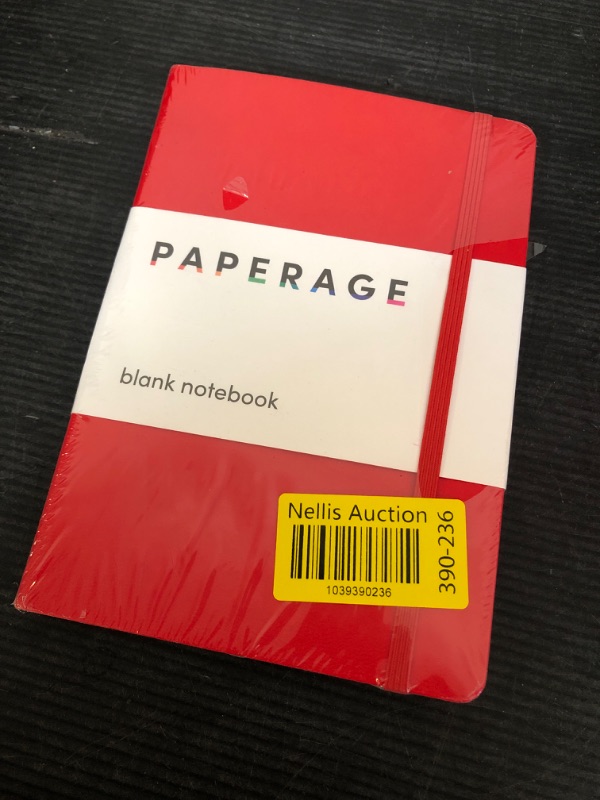 Photo 1 of PAPERAGE Blank Journal Notebook, (Red), 160 Pages, Medium 5.6 in x 8 in - 100 GSM Thick Paper – Hardcover Journaling Notebook for Work, School, Note Taking or Sketching