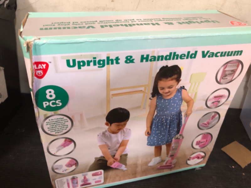 Photo 1 of Kids Vacuum Cleaner Toy Set for Toddlers - 2PCS Toy Vacuum Sets for Toddlers 3+ Toddler Vacuum Toy That Works with Sound Effects, Baby Play Vacuum Pretend Role Play Household Housekeeping