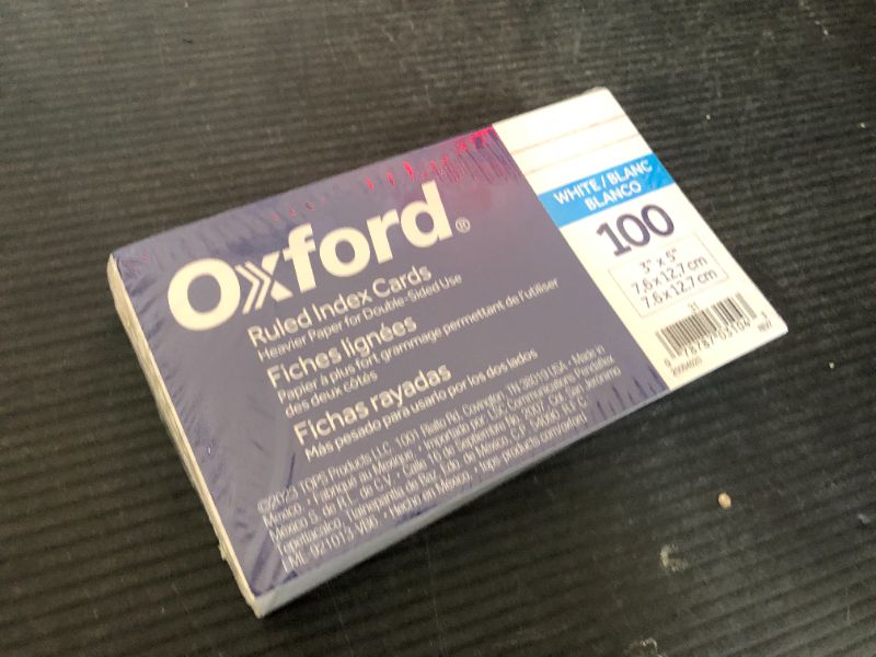 Photo 1 of Oxford Ruled Index Cards, 3 X 5-inches -  100pcs 