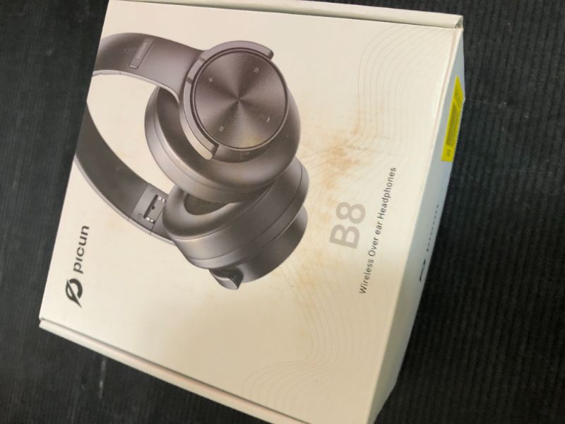 Photo 1 of Picun B8 Bluetooth Headphones, 120 Hours Headphone Wireless Bluetooth, Hands-Free Calls, 3EQ & Game Mode, Foldable Headphones Over Ear for Travel Home Office Cellphone PC White