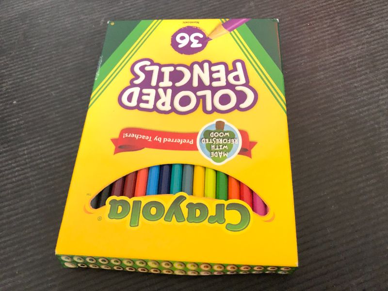 Photo 1 of Crayola Colored Pencils (36ct), Kids Pencil Set, Back to School Essentials, Must Have Classroom Supplies for Kids, Pre-Sharpened Coloring Book Pencils, 3+