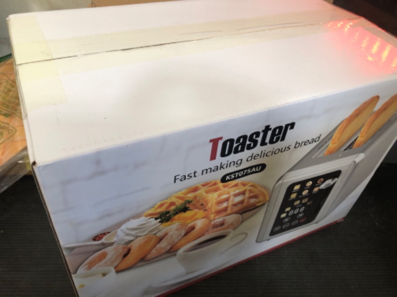 Photo 1 of WUNLY Touch screen Toasters 2 slice, Stainless Steel Digital Timer Toaster with Sound Function, 6 Bread Types & 6 Shade Settings, Smart Extra Wide Slots Toaster with Bagel, Defrost Functions