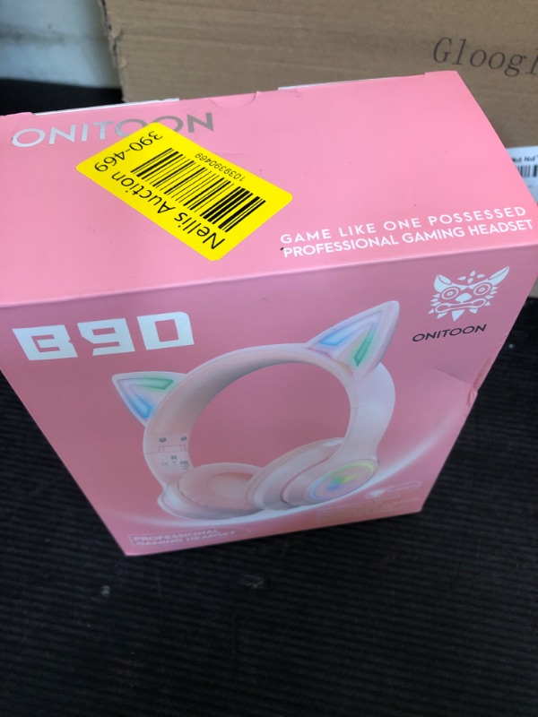 Photo 1 of ONITOON Cat Ear Bluetooth Headphones for Kids & Adults, 55H Play Time, Wireless Foldable & Wired Multi-Function LED Light Up Over Ear Headphones with Mic and Volume Control for iPhone/iPad/Laptop/PC