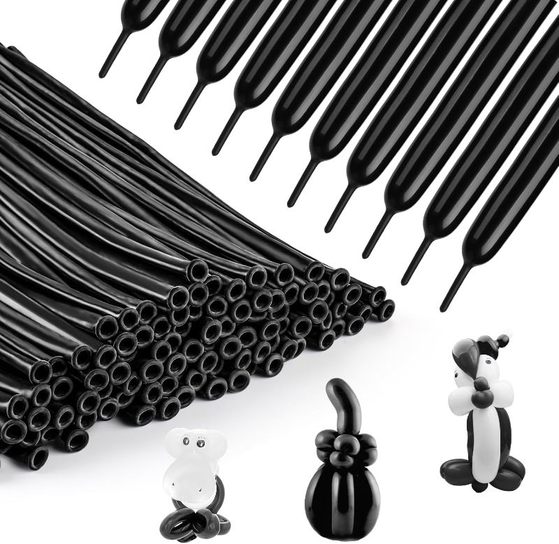 Photo 1 of 100Pcs 260 Balloons Long Balloons for Balloon Garland Thickening Skinny Latex Twisting Balloon for Animals Modeling Christmas Birthday Wedding Party Decorations