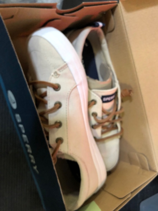 Photo 1 of Sperry womens Crest Vibe Linen Sneaker, Oat, 6.5 US