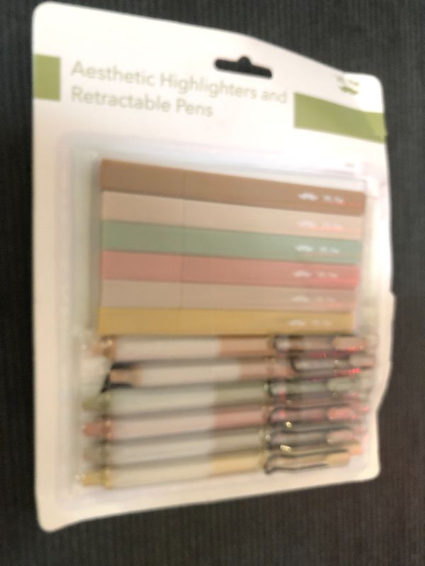 Photo 1 of Mr. Pen- Aesthetic Highlighters and Gel Pens, 12 Pack, Assorted Color Bible No Bleed, Black Ink, Highlighter Pens for Bibles