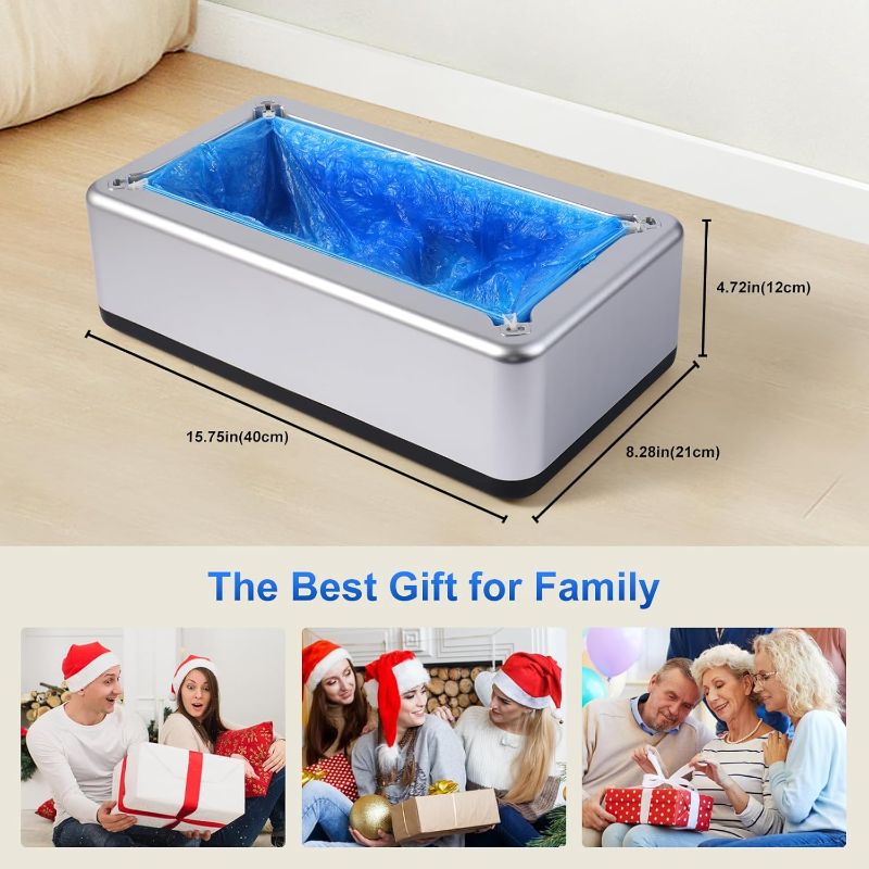 Photo 1 of Shoe Covers Dispenser  Disposable Non Slip, User-Friendly and Reliable Shoe Cover Machine, Fits Size Up to 11 US Men, Widely Applicable in Indoor(Silver)