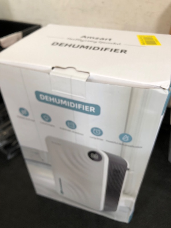 Photo 1 of Dehumidifier, 98 OZ Dehumidifiers for Home (1000 sq.ft), Dehumidifier for Basement, Humidity Display, Dehumidifiers for Bedroom Bathroom, Auto Shut Off, Timer Setting, Drain Hose, Gray