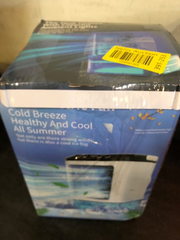 Photo 1 of Portable Air Conditioners, SMLEGFT Evaporative Air Cooler with 900ml Large Water Tank & Icebox, Dual Mist Spray & 7 Color Light, 3 Speed & Boost Mode, Personal Air Conditioner for Bedroom Office Desk