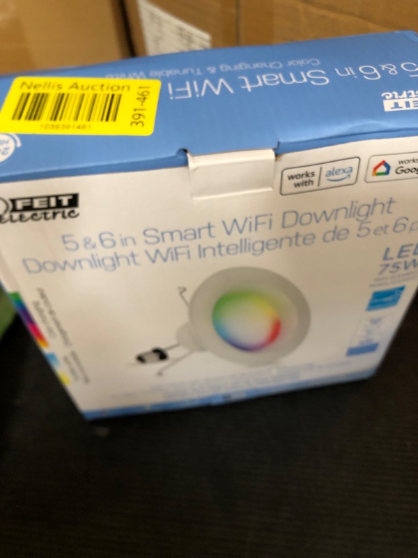 Photo 1 of Feit Electric Smart Recessed Downlights, 5-6 Inch, Wi-Fi LED, Dimmable Color-Changing, 1000 Lumens, 11.1W (75W Equivalent), Voice & App Control, Daylight to Soft White, 50,000 Hour Lifespan