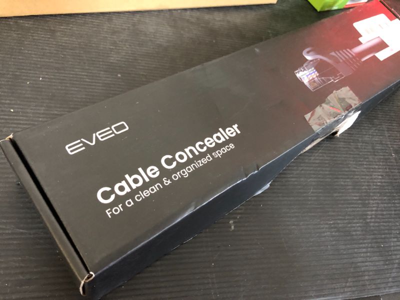 Photo 1 of EVEO Cable Hider, 300” Cord Hider, One-Cord Covers for Wires on Wall, Cable Raceway Cord Hider Wall, Cable Cover, Cable Concealer, Wire Covers for Cords - 18x (L17” W0.59 H0.4) - White