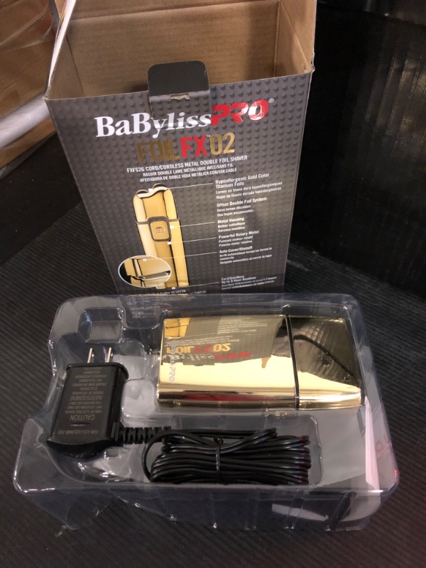 Photo 1 of BaBylissPRO Baberology Double Foil Shaver FXFS2G GOLDFX Professional Electric Shaver