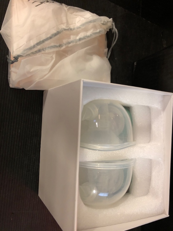 Photo 1 of TSRETE Double Wearable Breast Pump, Electric Hands-Free Breast Pumps with 2 Modes, 9 Levels, LCD Display, Memory Function Rechargeable with Massage and Pumping Mode 24mm Flange-Green