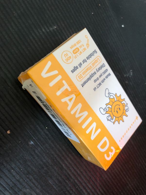 Photo 1 of exp date 10/2025---PHARGOODS+ Baby Vitamin D3 Drops-400IU per Drop-1200 Servings-Safe for Newborns&Kids-Supports Immune&Bone Health-30ml	