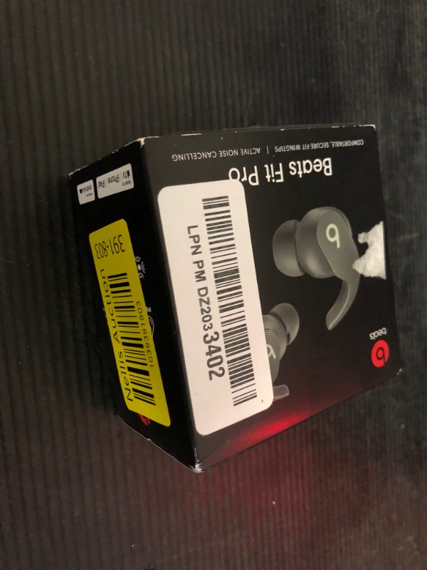 Photo 1 of Beats Fit Pro - True Wireless Noise Cancelling Earbuds - Apple H1 Headphone Chip, Compatible with Apple & Android, Class 1 Bluetooth®, Built-in Microphone, 6 Hours of Listening Time – Sage Gray