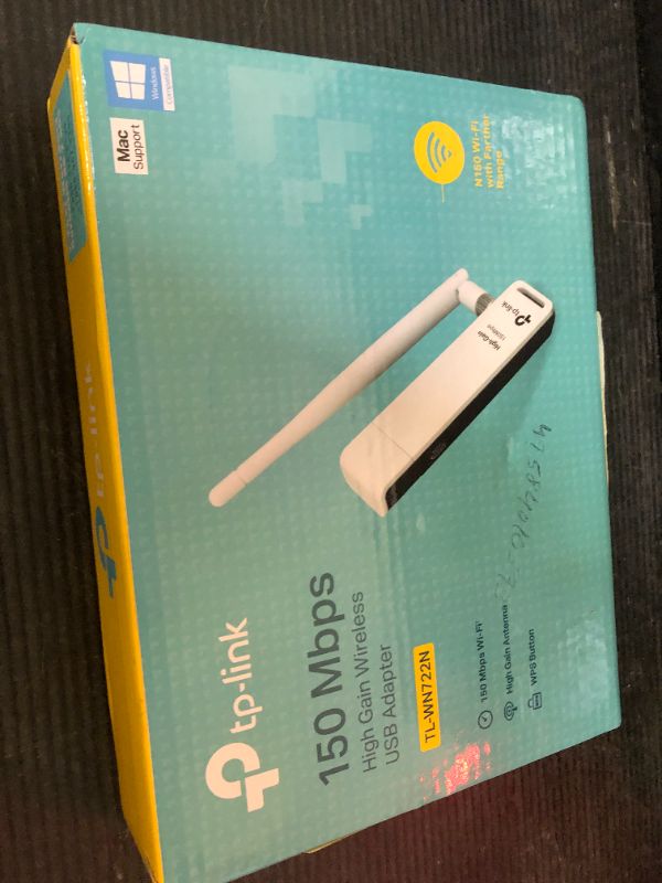 Photo 1 of TP-Link Nano USB Wifi Dongle 150Mbps High Gain Wireless Network Adapter for PC Desktop and Laptops. Supports Win10/8.1/8/7/XP Linux 2.6.18-4.4.3, Mac OS 10.9-10.15 (TL-WN722N)