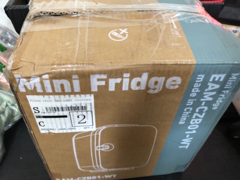 Photo 1 of Sweetcrispy Mini Fridge, Portable Small Refrigerator 4L/6 Can Cooler & Warmer Compact Fridges for SkinCare, Food and Drinks, Bedroom, Dorm, Car, Office, White