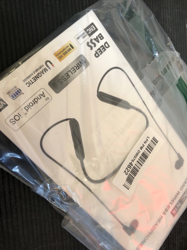 Photo 1 of TONEMAC N18 Neckband Bluetooth Earbuds, Wireless Bluetooth 5.2 Headphones with Microphone, Ultra-Lightweight Comfort, IPX7 Waterproof, Deep Bass Strong Beat, 20H Playtime, Magnetic Earphones -Black