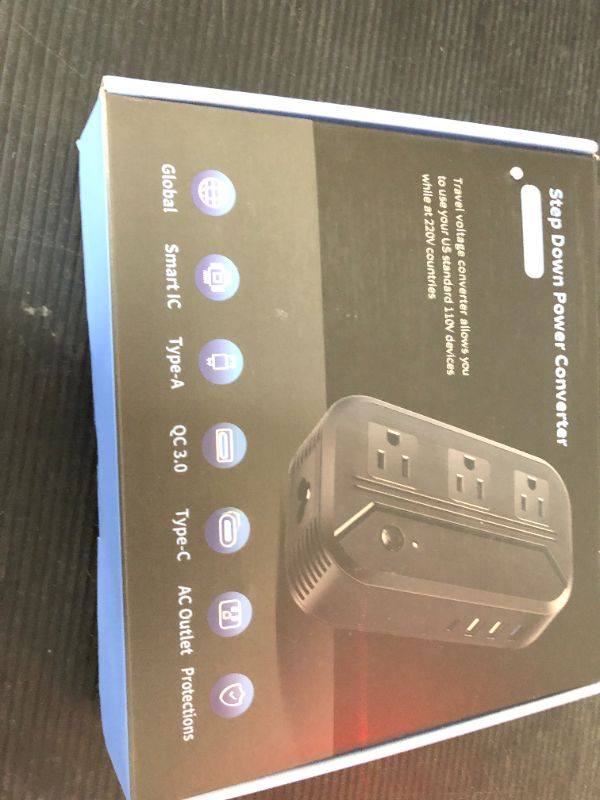 Photo 1 of Voltage Converter 2300W Power Step Down 220V to 110V Universal Travel Adapter Power Converter Power Transformer w/ 3 AC Outlets 3 USB Ports 1 Type-C Charging for EU/UK/AU/US/IT/India/South Africa 
