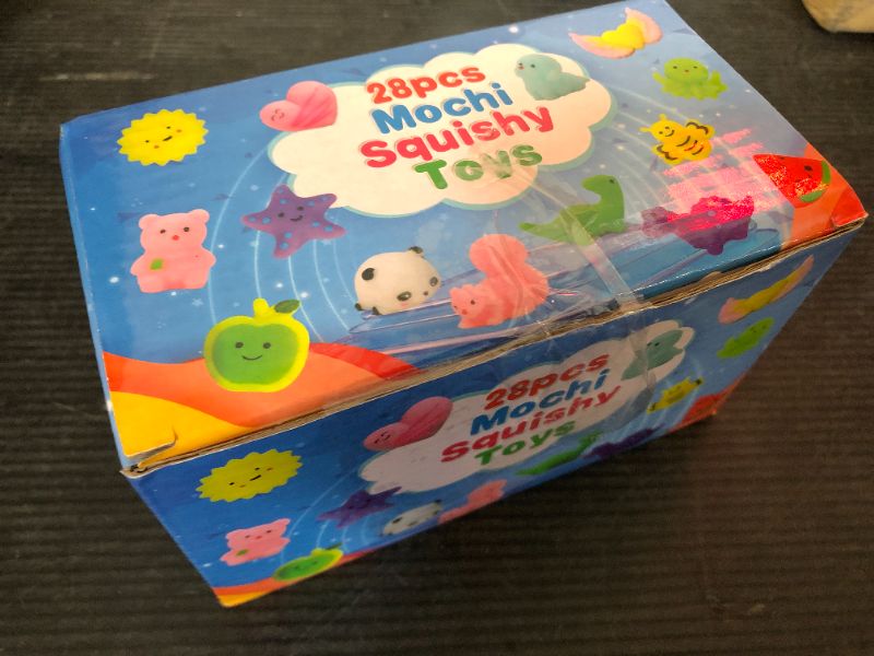 Photo 1 of Squishy Toys, 28 Pack Squishies and Cards Party Favors for Kids 4-8 8-12 Treasure Box Classroom Prizes Mochi Squishy Cat Fidget Toys Stress Relief Goodie Bags Easter Basket Stuffers Birthday Gifts