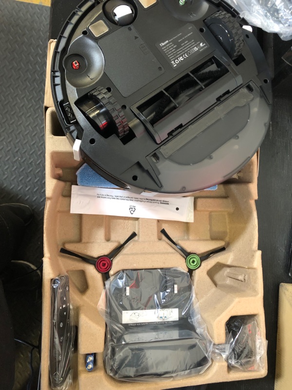 Photo 1 of Tikom Robot Vacuum and Mop Combo, 5000Pa Robotic Vacuum Cleaner, 150 Min Max, App & Remote Control, Ideal for Hard Floor, Carpet, Pet Hair, Self-Charge(G8000 Max) 

