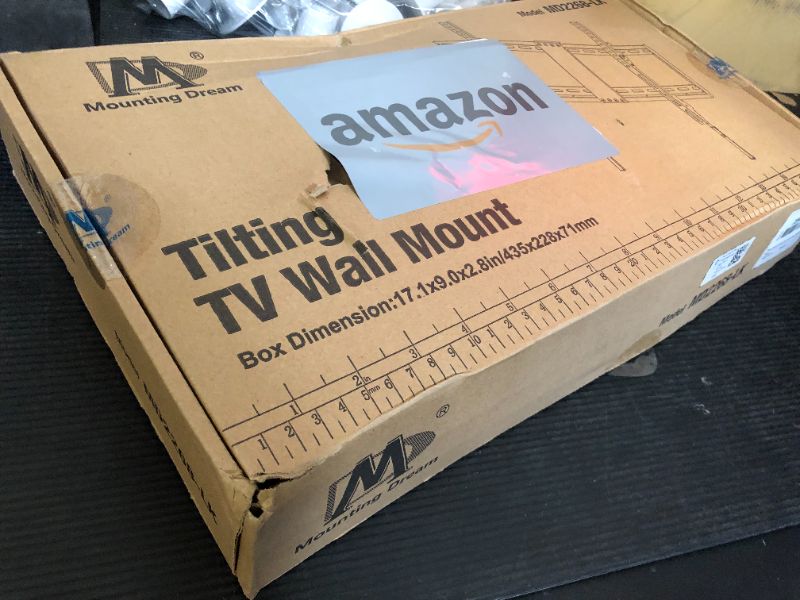 Photo 1 of Mounting Dream UL Listed TV Mount for Most 37-75 Inch TV, Universal Tilt TV Wall Mount Fit 16", 18", 24" Stud with Loading Capacity 132lbs, Max Vesa 600 x 400mm, Low Profile Flat Wall Mount Bracket