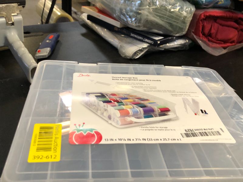 Photo 1 of Dritz Thread Storage Box 13X10X3, Transparent