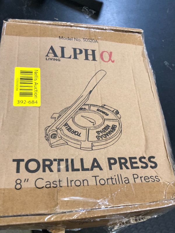 Photo 1 of Alpha Living Tortilla Press – 8 Inch Cast Iron Quesadilla Maker – Heavy Duty Empanada Maker Press – Cast Iron Tortilla Maker for Kitchen, Home Use
