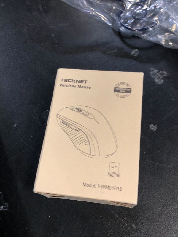 Photo 1 of TECKNET Bluetooth Mouse, 4000DPI Wireless Mice for Laptop 2-in-1(BT 5.0/3.0+2.4Ghz) Computer Mouse with USB Receiver for Mac (USB-A+Bluetooth, Blue)