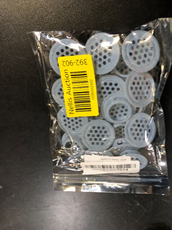 Photo 1 of White Soffit Vent 25mm Circular Stainless Steel Round Mesh Hole Air Vents for Kitchen Bathroom Cabinet Wardrobe (Flat, 20Pcs)