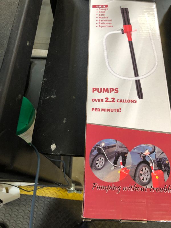 Photo 1 of KJE Portable Battery Powered Operated Liquid Transfer Pump, 2.2 Gallons Per Minute, Multi-Function Electric Siphon Pump For Gasoline Diesel Water Fuel