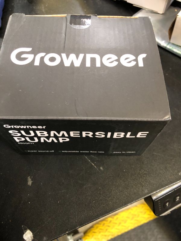 Photo 1 of GROWNEER 550GPH Submersible Pump 30W Ultra Quiet Fountain Water Pump, 2000L/H, with 7.2ft High Lift, 3 Nozzles for Aquarium, Fish Tank, Pond, Hydroponics, Statuary Black