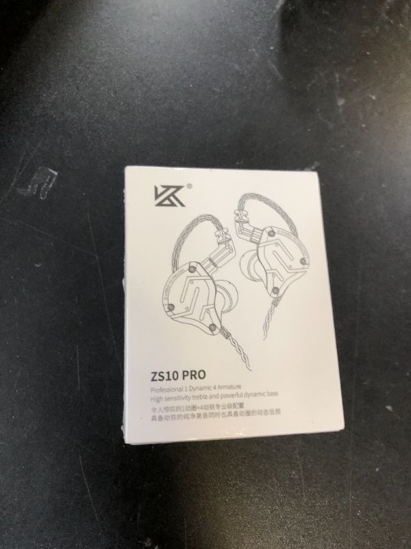 Photo 1 of Linsoul KZ ZS10 Pro, 4BA+1DD 5 Driver in Ear Monitor, HiFi Wired Earbuds, Gaming Earbuds, Hybrid IEM Earphones with Stainless Steel Faceplate, Detachable Cable for Musician(with Mic, Black)