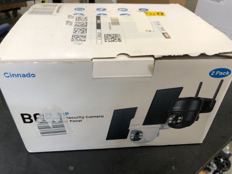 Photo 1 of 2K Cameras for Home Security-2.4G WiFi Outdoor Camera Wireless Solar/Battery Powered with solar panel, 360° Viewing, AI Human Detection, Color Night Vision, with SD Storage, Works with Alexa(2 Pack)