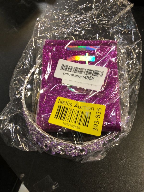 Photo 1 of Papoopy Birthday Tiara Crown with Sash, Purple, Women's Birthday Party Tiara