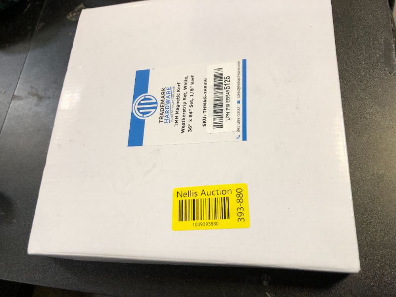 Photo 1 of TMH Metal Door Weather Stripping Door Seal Strip - Magnetic Kerf Door Seal Kit, Full Set 36" x 84" - White Kerf Weather Stripping Door Seal.