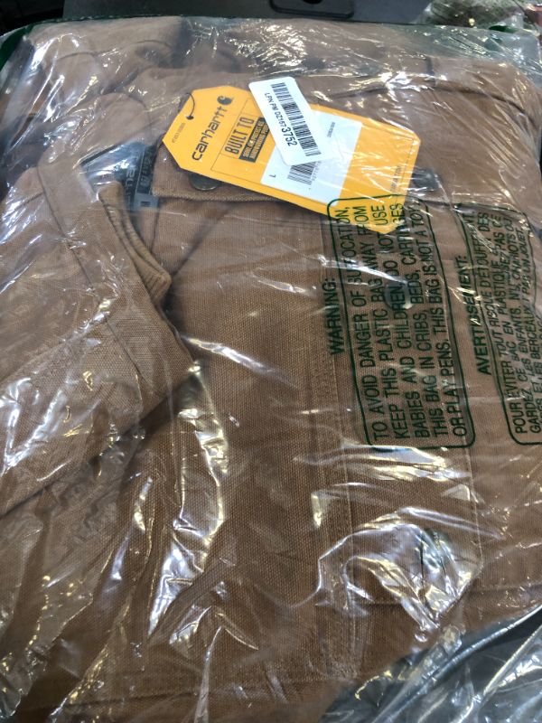 Photo 1 of Carhartt Men's Relaxed Fit Washed Duck Sherpa-Lined Utility Jacket-Carhartt Brown-Large