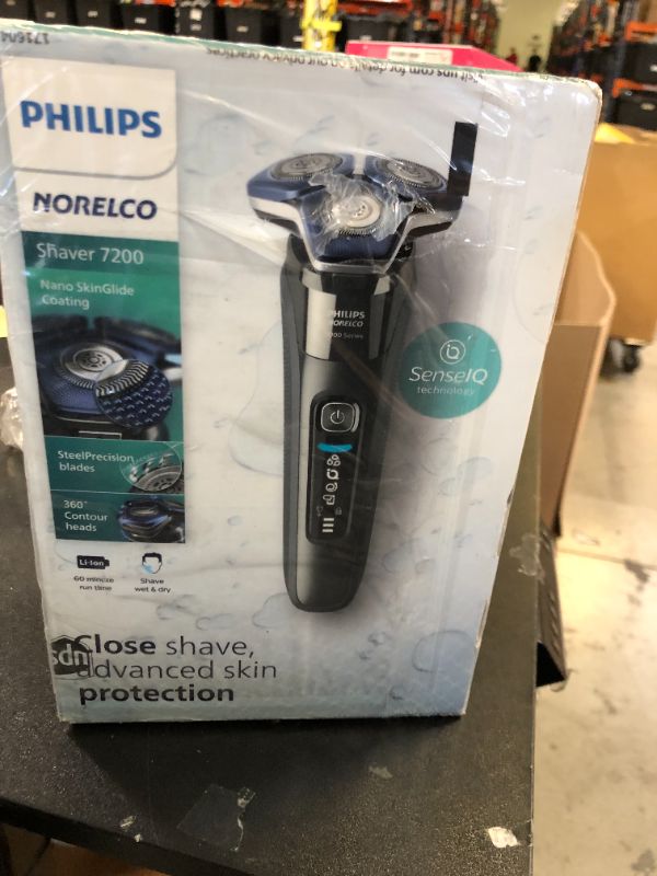 Photo 1 of Philips Norelco Shaver 7200, Rechargeable Wet & Dry Electric Shaver with SenseIQ Technology and Pop-up Trimmer, S7887/82