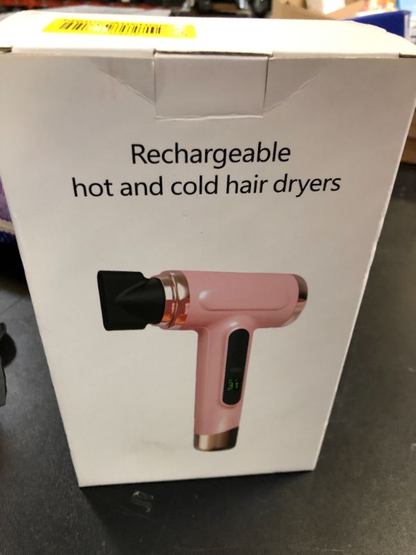 Photo 1 of Vikye Cordless Hair Dryer,15000mAh Rechargeable Hair Dryer,3 Adjustable Cold Hot Wind,200W Battery Operated Hair Dryer for Travel Camping