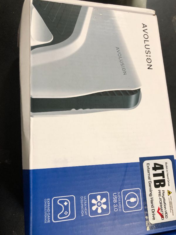 Photo 1 of Avolusion PRO-Z Series 4TB USB 3.0 External Gaming Hard Drive for PS5 Game Console (White) - 2 Year Warranty (Renewed)