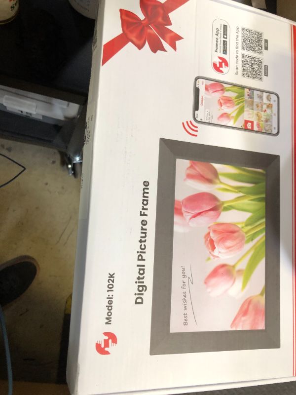 Photo 1 of Frameo 10.1 Inch WiFi Digital Picture Frame, 1280x800 HD IPS Touch Screen Photo Frame Electronic, 32GB Memory, Auto-Rotate, Wall Mountable, Share Photos/Videos Instantly via Frameo App from Anywhere