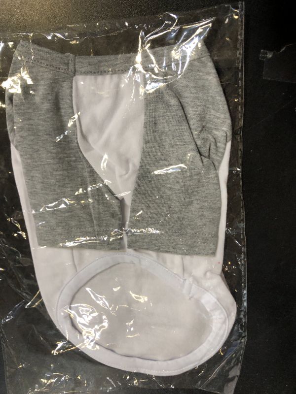 Photo 1 of Lucky Petter Dog Cotton Shirts for Small and Large Dogs Raglan T-shirts soft breathable Dog Shirt pet clothes (Small, White/Gray)