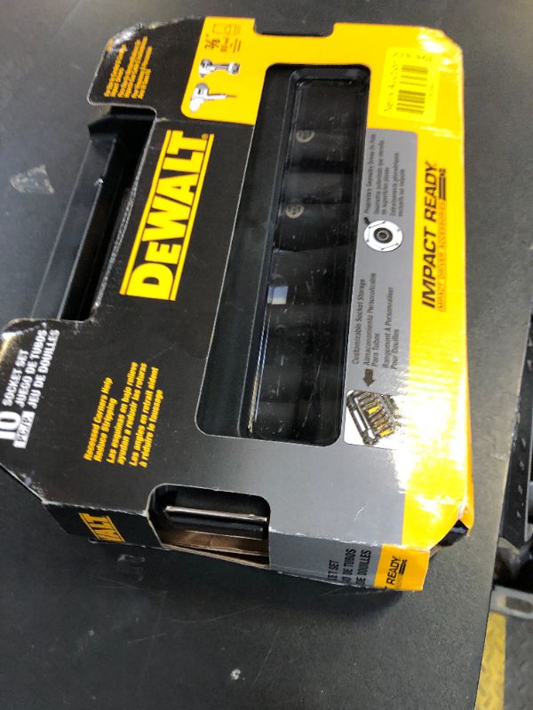Photo 1 of DEWALT Impact Socket Set, SAE, 3/8-Inch, 10-Piece (DW22838)