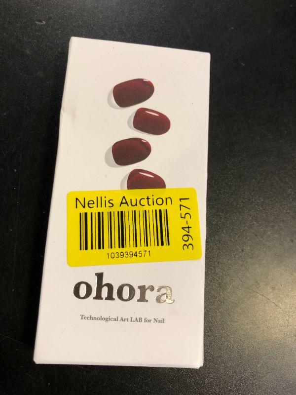Photo 1 of ohora Semi Cured Gel Nail Strips (N Classic Burgundy) - Red, Solid, Works with Any UV/LED Lamps, Salon-Quality, Long Lasting, Easy to Apply & Remove - Includes 2 Prep Pads, Nail File & Wooden Stick