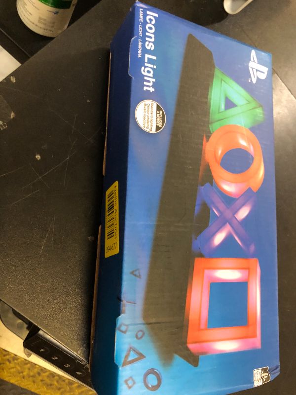 Photo 1 of Paladone Playstation Controller Icons Light with 3 Light Modes - Sound Reactive, Dynamic Phasing, and Standard Mode - Gaming Desk Accessories and Game Room Decor