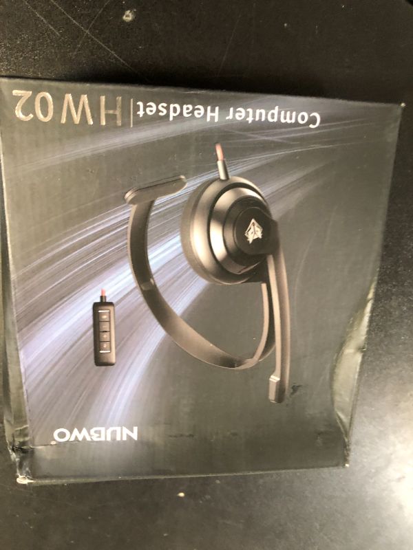 Photo 1 of NUBWO HW02 USB Headset with Microphone Noise Cancelling &in-line Control, Ultra Comfort Computer Headset for Laptop pc, On-Ear Wired Office Call Center Headphone for Boom Skype Webinars?Black?