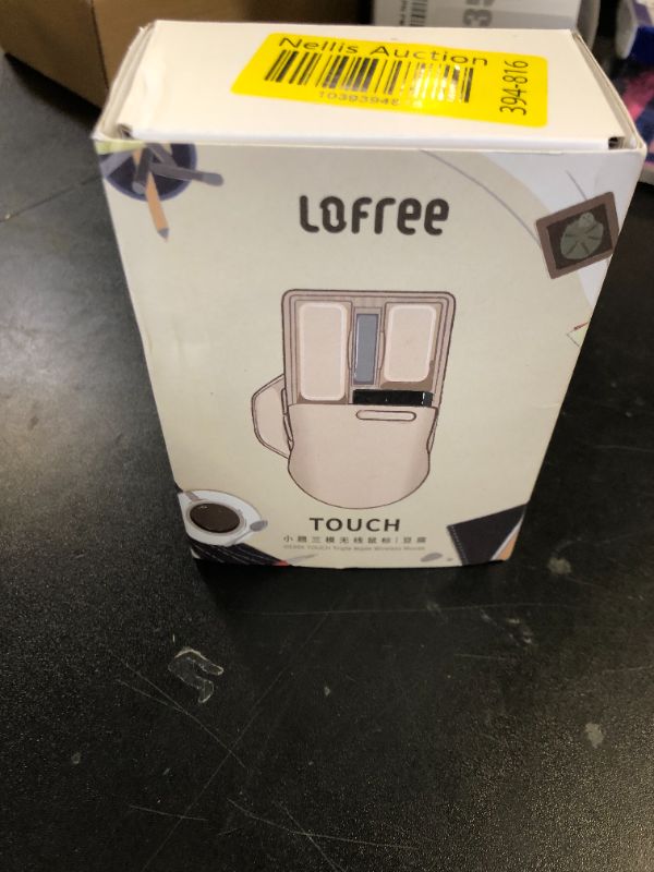 Photo 1 of LOFREE Touch PBT Wireless Mouse with USB Receiver, Bluetooth, Wired Connection, Rechargeable, 4000 DPI with OLED Screen Compatible with Glass Surface for Mac Windows PC Notebook/Tofu White 2025
